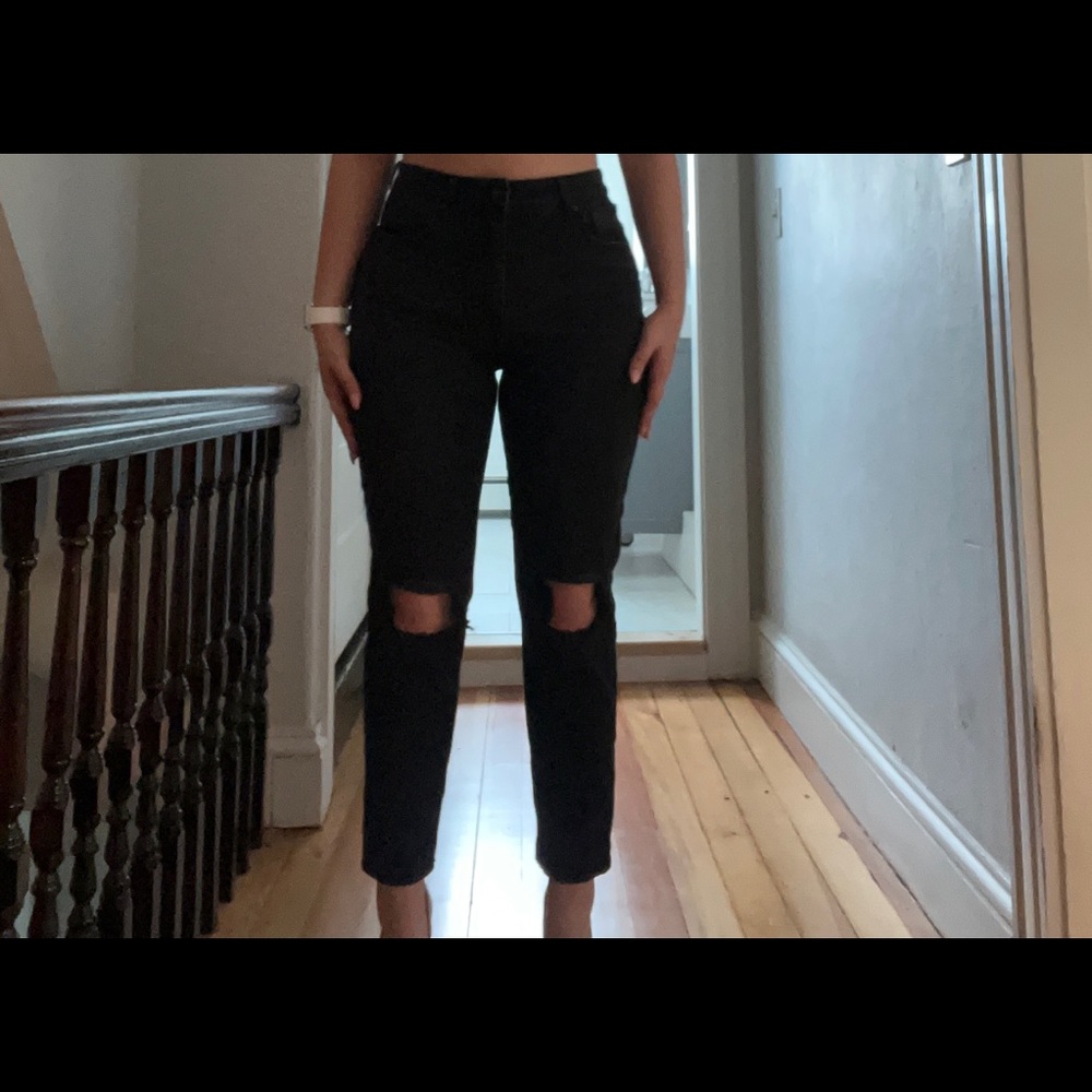Target Black Ripped Mom Jeans